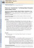 Cover page: Future of an "Asymptomatic" T-cell Epitope-Based Therapeutic Herpes Simplex Vaccine