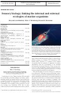 Cover page: Seeing the world through the nose of a bird: new developments in the sensory ecology of procellariiform seabirds