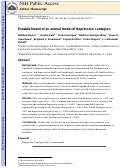 Cover page: Establishment of an animal model of depression contagion