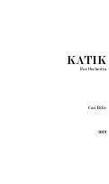 Cover page: Katik
