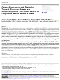 Cover page: Patient Experience and Attitudes Toward Electronic Intake and Patient-Reported Outcomes Within an Outpatient Whole Health Center.