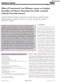 Cover page: Effect of Commercial Gas Diffusion Layers on Catalyst Durability of Polymer Electrolyte Fuel Cells in Varied Cathode Gas Environment