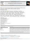 Cover page of What we have learned about adolescent mental health and where we are going after a decade with the Adolescent Brain Cognitive Development Study