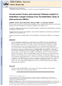 Cover page: Socioeconomic factors and leukocyte telomere length in a multi-ethnic sample: Findings from the multi-ethnic study of atherosclerosis (MESA)