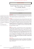 Cover page: Body-Weight Fluctuations and Outcomes in Coronary Disease