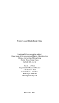 Cover page: Protest Leadership in Rural China*