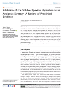 Cover page: Inhibition of the Soluble Epoxide Hydrolase as an Analgesic Strategy: A Review of Preclinical Evidence