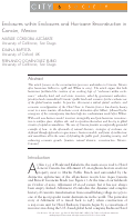 Cover page: Enclosures within Enclosures and Hurricane Reconstruction in Cancún, Mexico 