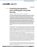 Cover page: Predicting demographics from meibography using deep learning