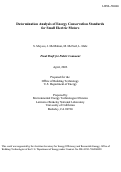 Cover page: Determination analysis of energy conservation standards for small electric motors