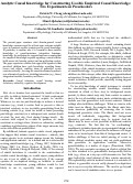 Cover page: Analytic Causal Knowledge for Constructing Useable Empirical Causal Knowledge:Two Experiments on Preschoolers