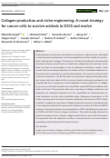 Cover page: Collagen production and niche engineering: A novel strategy for cancer cells to survive acidosis in DCIS and evolve