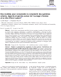 Cover page: Dossier : Le groupe des Dix, des précurseurs de l'interdisciplinarité – Des modèles pour comprendre la complexité des systèmes urbains. Apports et apories autour de l’ouvrage L’homme et la ville d’Henri Laborit★