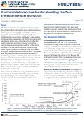 Cover page: Sustainable Incentives for Accelerating the Zero Emission Vehicle Transition