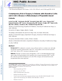 Cover page: Contemporary Risk of Surgery in Patients With Ulcerative Colitis and Crohn’s Disease: A Meta-Analysis of Population-Based Cohorts