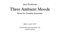 Cover page: Three Ambient Moods: Poem for Chamber Ensemble