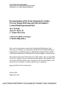 Cover page: Documentation of the Irvine Integrated Corridor Freeway Ramp Metering and Arterial Adaptive Control Field Operational Test