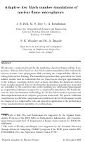 Cover page: Adaptive low Mach number simulations of nuclear flame 
microphysics