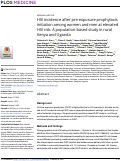 Cover page: HIV incidence after pre-exposure prophylaxis initiation among women and men at elevated HIV risk: A population-based study in rural Kenya and Uganda