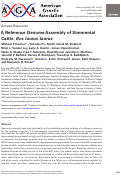 Cover page: A Reference Genome Assembly of Simmental Cattle, Bos taurus taurus