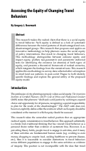 Cover page: A THEORETICAL MODEL FOR THE INTEGRATED ASSESSMENT OF OUTCOME AND IMPACT EQUITY: A LAND USE / TRAVEL BEHAVIOR APPLICATION