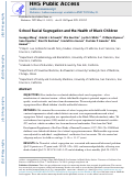 Cover page: School Racial Segregation and the Health of Black Children.