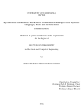 Cover page: Specification and Runtime Verification of Distributed Multiprocessor Systems: Languages, Tools and Architectures