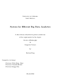 Cover page: System for Efficient Big Data Analytics
