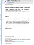 Cover page: Sparse ensemble neural code for a complete vocal repertoire