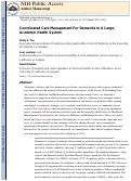 Cover page: Coordinated care management for dementia in a large academic health system.