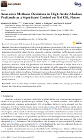 Cover page: Anaerobic Methane Oxidation in High-Arctic Alaskan Peatlands as a Significant Control on Net CH4 Fluxes