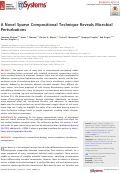 Cover page: A Novel Sparse Compositional Technique Reveals Microbial Perturbations