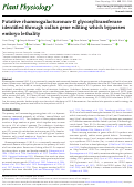 Cover page of Putative rhamnogalacturonan-II glycosyltransferase identified through callus gene editing which bypasses embryo lethality.