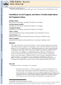 Cover page: Familialism, Social Support, and Stress: Positive Implications for Pregnant Latinas