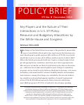 Cover page: Key Players and the Nature of Their Interactions in U.S. STI Policy: Resource and Budgetary Allocations by the White House and Congress