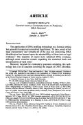 Cover page: Genetic privacy: constitutional considerations in forensic DNA testing.