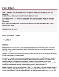 Cover page: Who is at Risk for Exhaustion Post-Cardiac Surgery