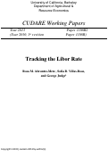 Cover page: Tracking the Libor Rate