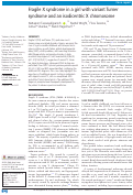 Cover page: Fragile X syndrome in a girl with variant Turner syndrome and an isodicentric X chromosome