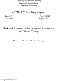 Cover page: Risk and aversion in the integrated assessment of climate change