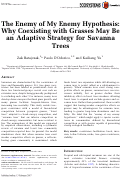 Cover page: The Enemy of My Enemy Hypothesis: Why Coexisting with Grasses May Be an Adaptive Strategy for Savanna Trees