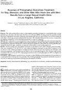 Cover page: Accuracy of Presumptive Gonorrhea Treatment for Gay, Bisexual, and Other Men Who Have Sex with Men: Results from a Large Sexual Health Clinic in Los Angeles, California