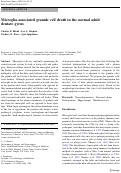 Cover page: Microglia-associated granule cell death in the normal adult dentate gyrus