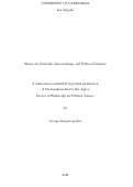 Cover page: Essays on Networks, Dictatorships, and Political Violence