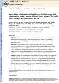 Cover page: Association of subsyndromal and depressive symptoms with inflammatory markers among different ethnic groups: The multi-ethnic study of atherosclerosis (MESA)