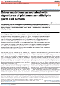 Cover page: Driver mutations associated with signatures of platinum sensitivity in germ cell tumors