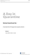 Cover page: A Day in Quarantine