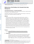 Cover page: Making sense of gut feelings in the traumatic brain injury pathogenesis.