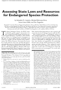 Cover page: Assessing State Laws and Resources for Endangered Species Protection