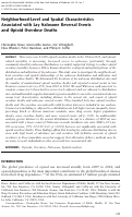 Cover page: Neighborhood-Level and Spatial Characteristics Associated with Lay Naloxone Reversal Events and Opioid Overdose Deaths